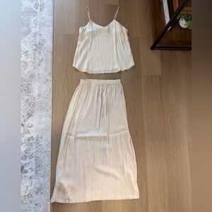 Chic Cream Skirt Set for Women
